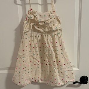 Crazy 8 Cream Dress with Colorful Dots